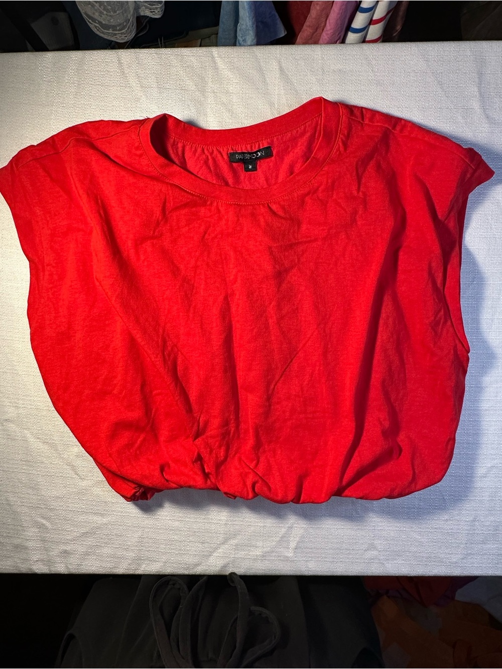 Papermoon Red Bubble Hem Top